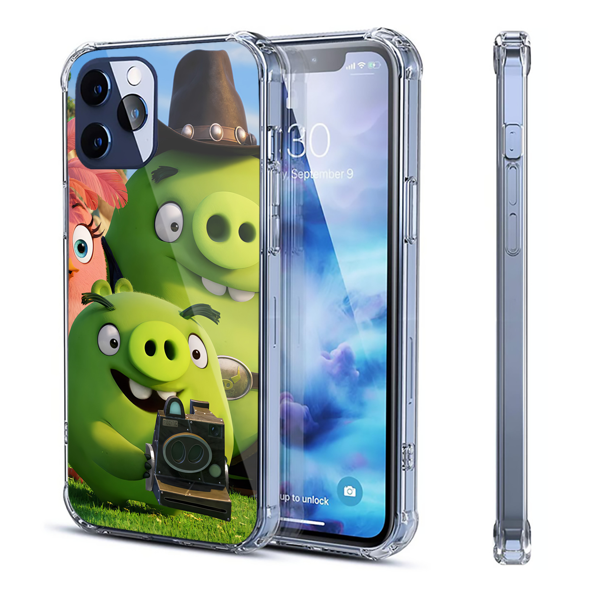 （画像用） Angry Birds アングリーバード 【iPhone 12シリーズ対応】透明スマホケース（クリアソフトケース）